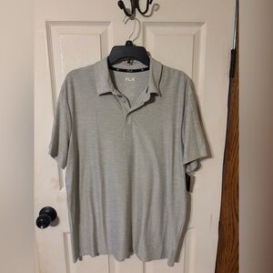 Men's Gray Polo Shirt brand Flex - new with tags
